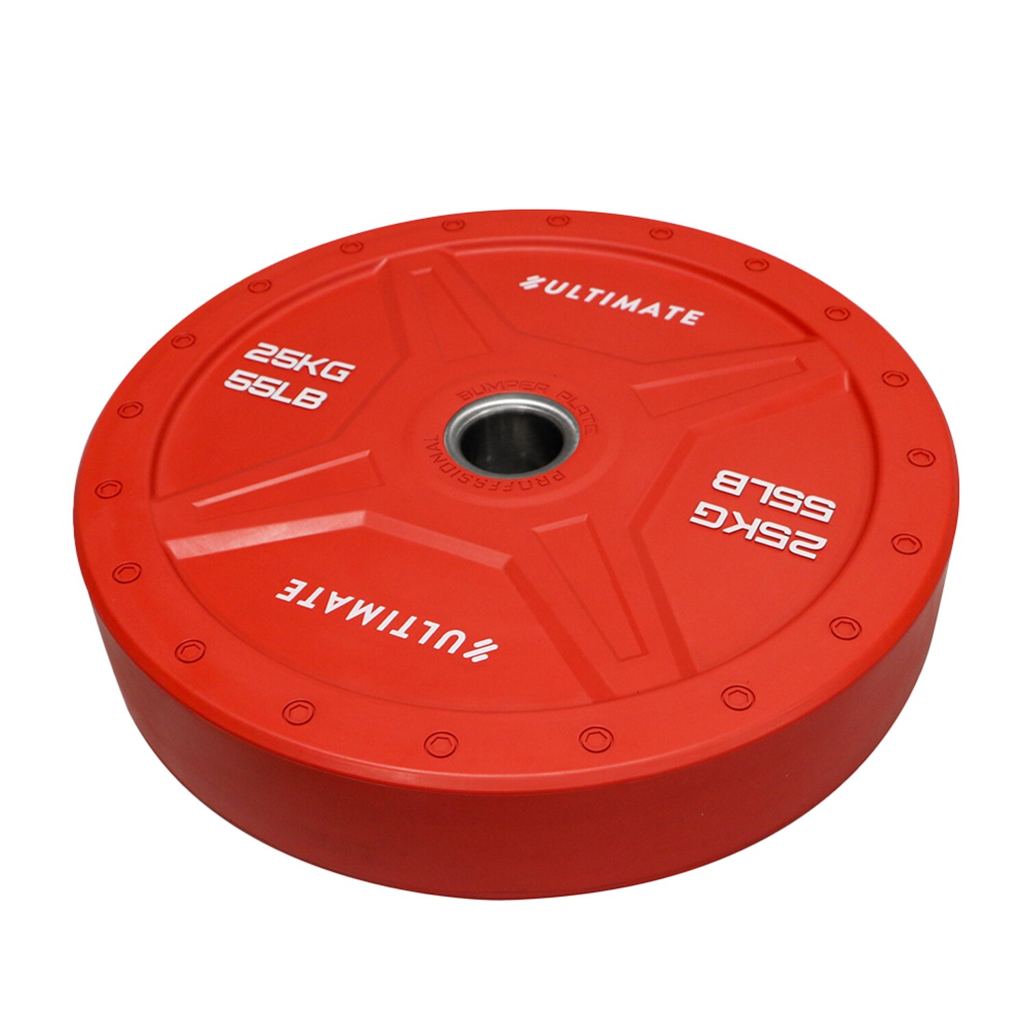 DISCO OLÍMPICO ULTIMATE FITNESS CAUCHO 25 KG BUMPER ELITE HEX - 2