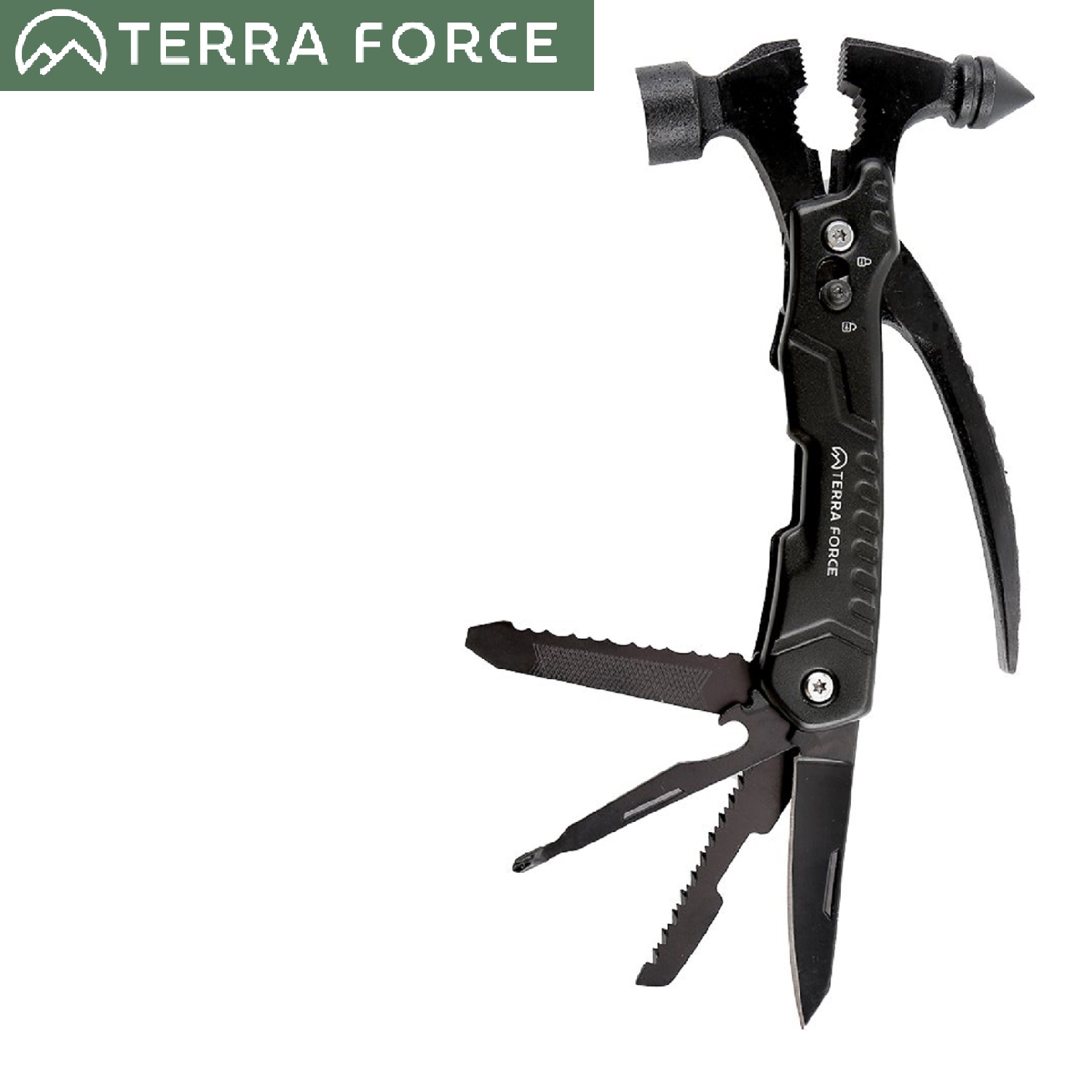 MULTIHERRAMIENTA TERRA FORCE ACERO INOXIDABLE CON MARTILLO - 2