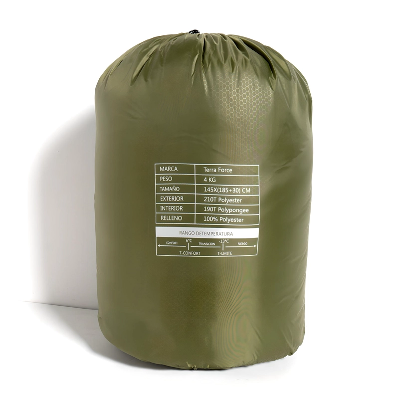 SACO DE DORMIR TERRA FORCE DCC DOBLE CLIMA CÁLIDO VERDE - 7