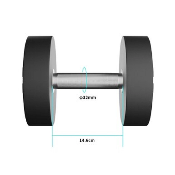 MANCUERNA ULTIMATE FITNESS 47,5 KG REDONDA PU 47.5 - 2