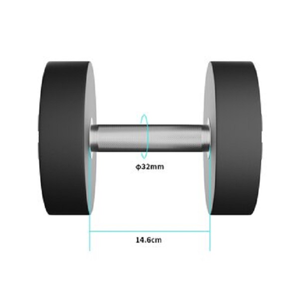 MANCUERNA ULTIMATE FITNESS 37,5 KG REDONDA PU 37.5 - 2