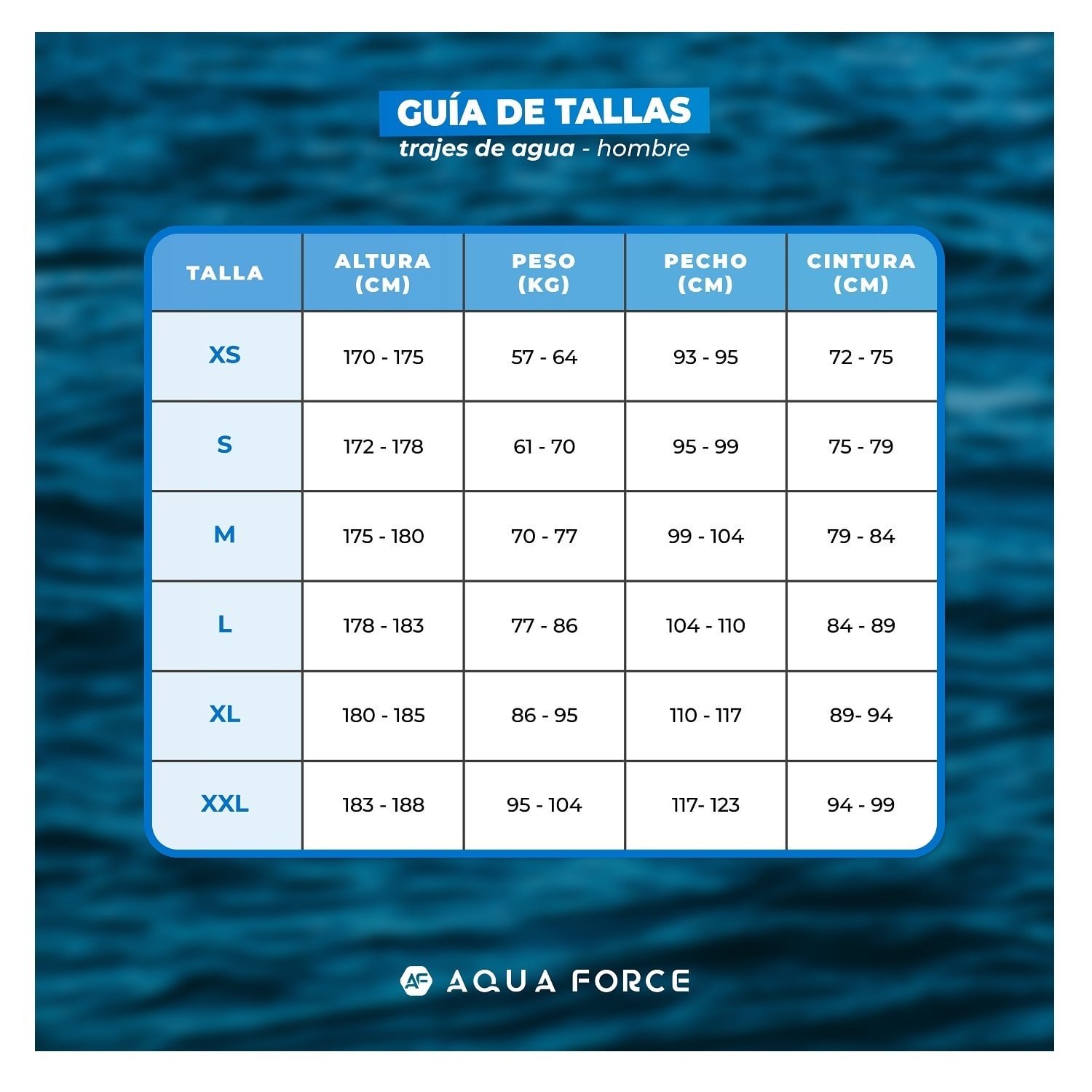 TRAJE DE AGUA ESQUÍ ACUÁTICO 2 MM HOMBRE AQUA FORCE NEOPRENO S - 7