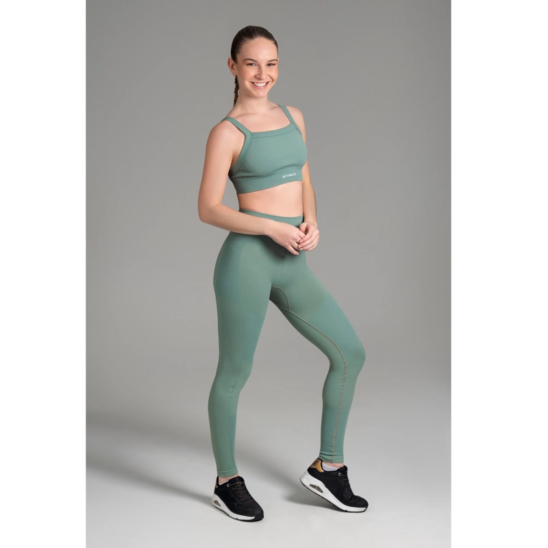 LEGGINGS SLIM FIT MUJER ULTIMATE GREEN FULL LENGHT BOTANICAL - 2