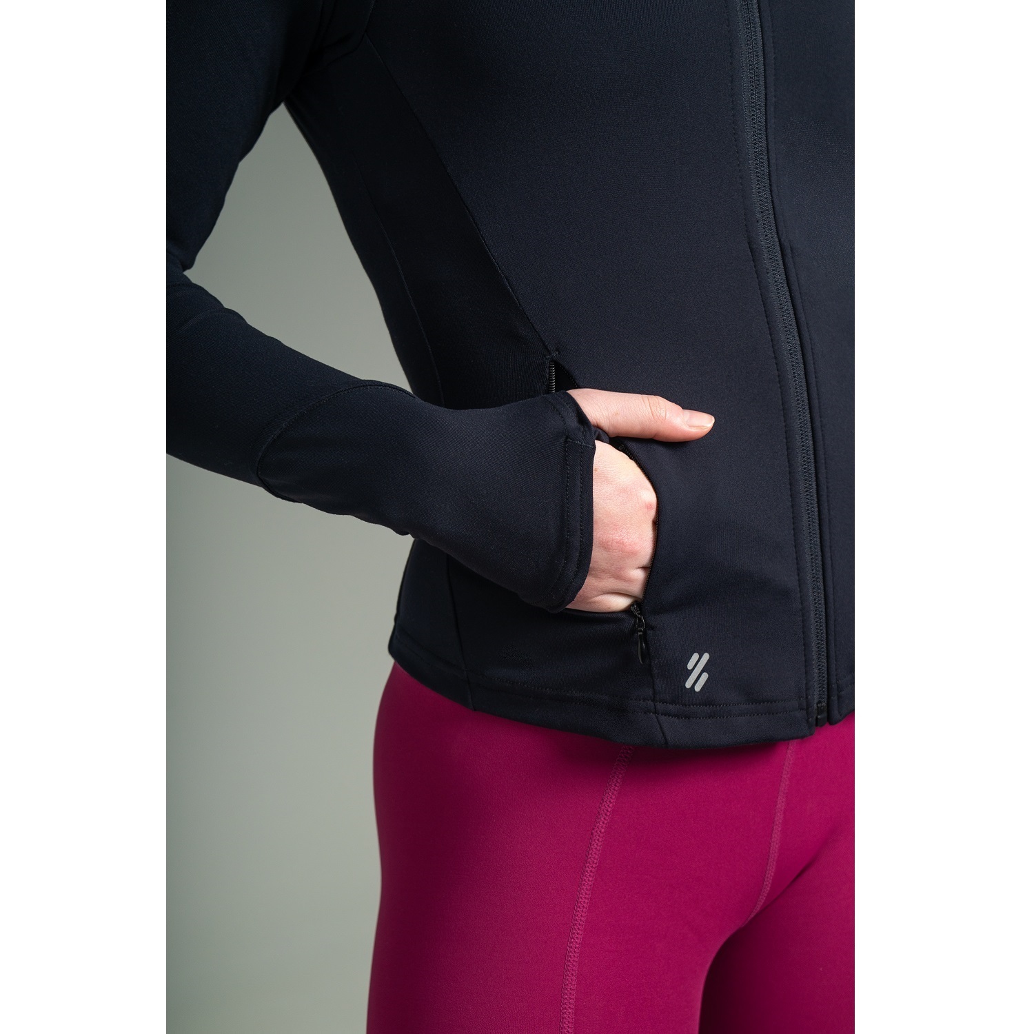 ULTIMATE FULL ZIPPER SPORT MUJER VINTAGE BLACK - 4