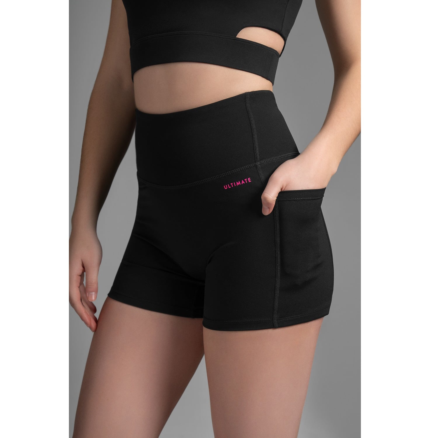 BIKER SLIM FIT MUJER ULTIMATE NEGRO SHORT SKY DARK - 1