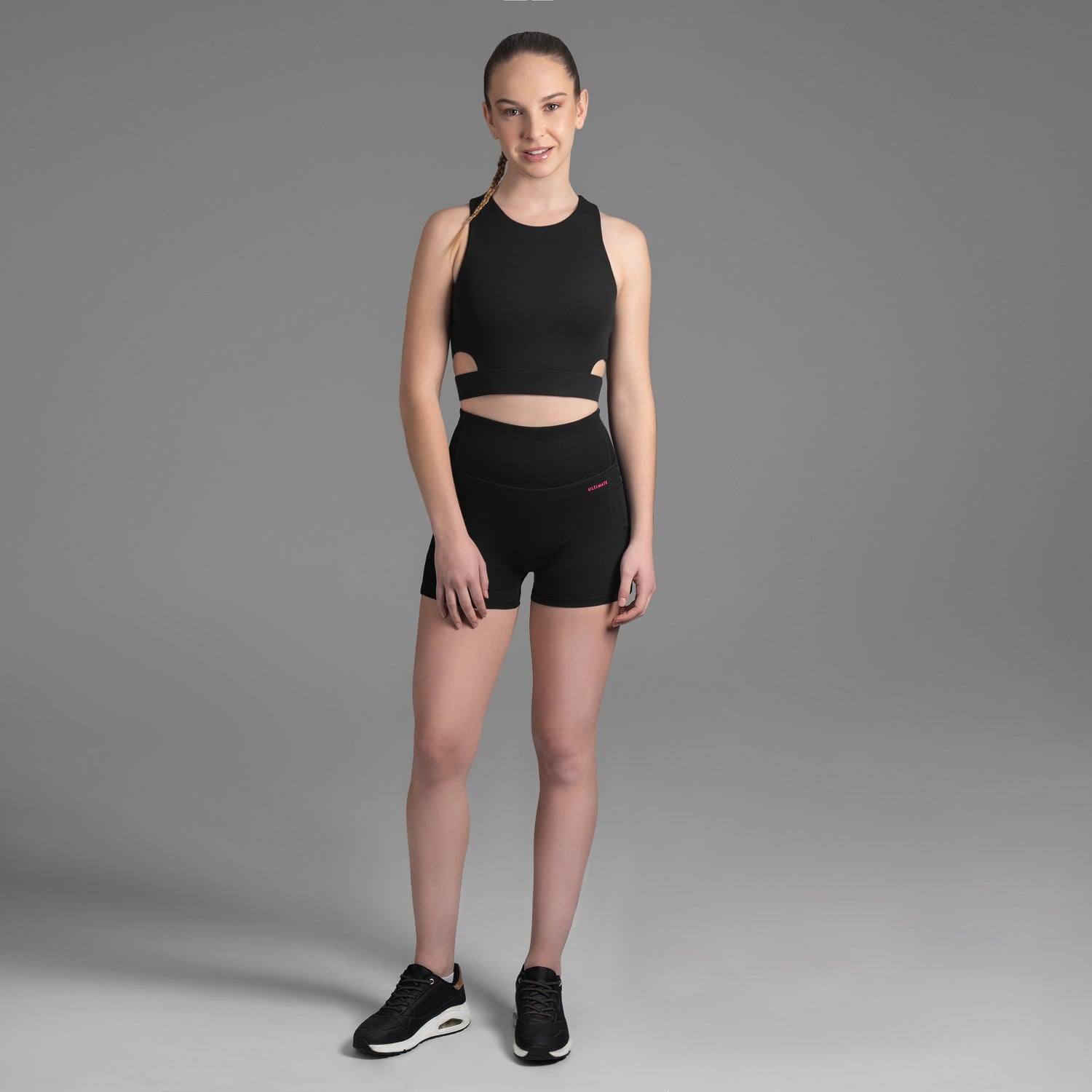 BIKER SLIM FIT MUJER ULTIMATE NEGRO SHORT SKY DARK - 2