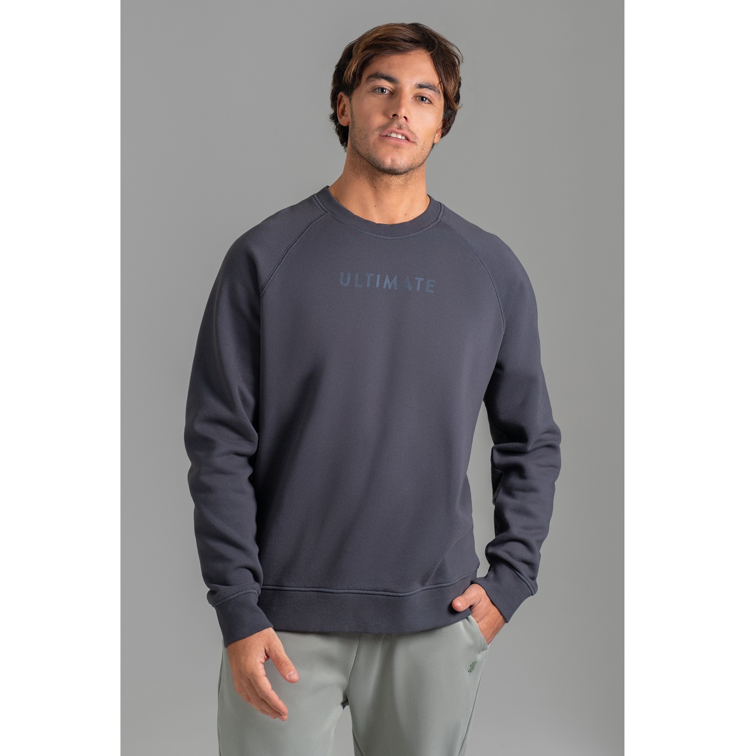 ULTIMATE CREW RAGLAN HOMBRE DARK GREY - 1
