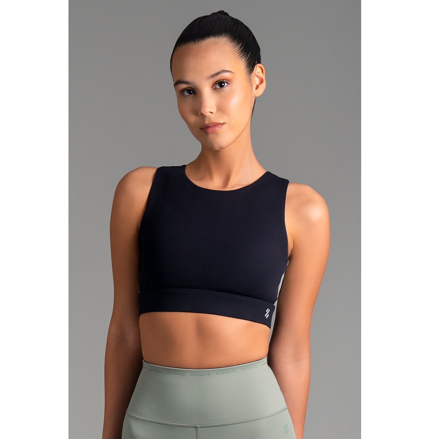 ULTIMATE BRA SPORT MUJER BLACK OLIVE - 1