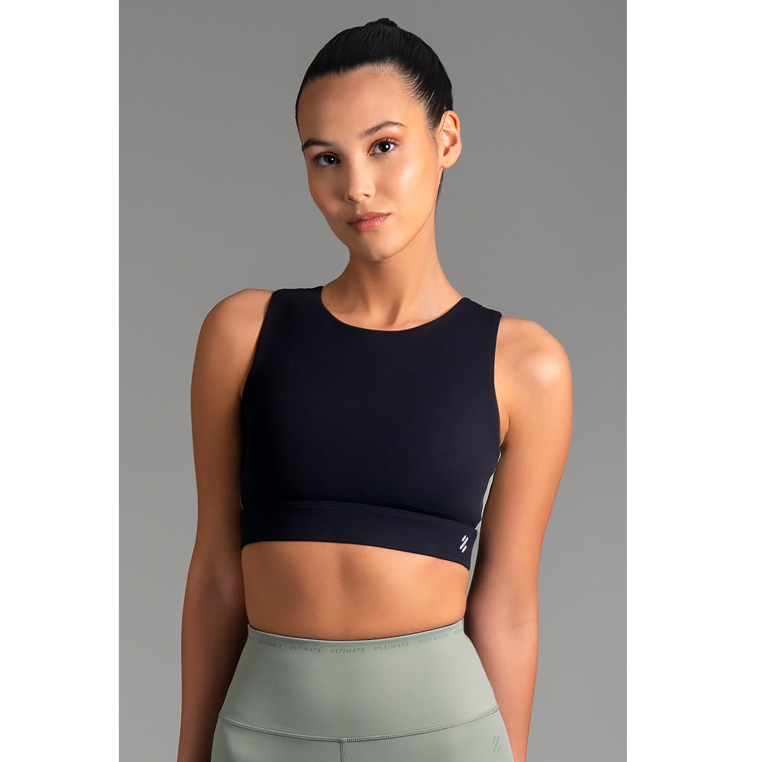 ULTIMATE BRA SPORT MUJER BLACK OLIVE - 1