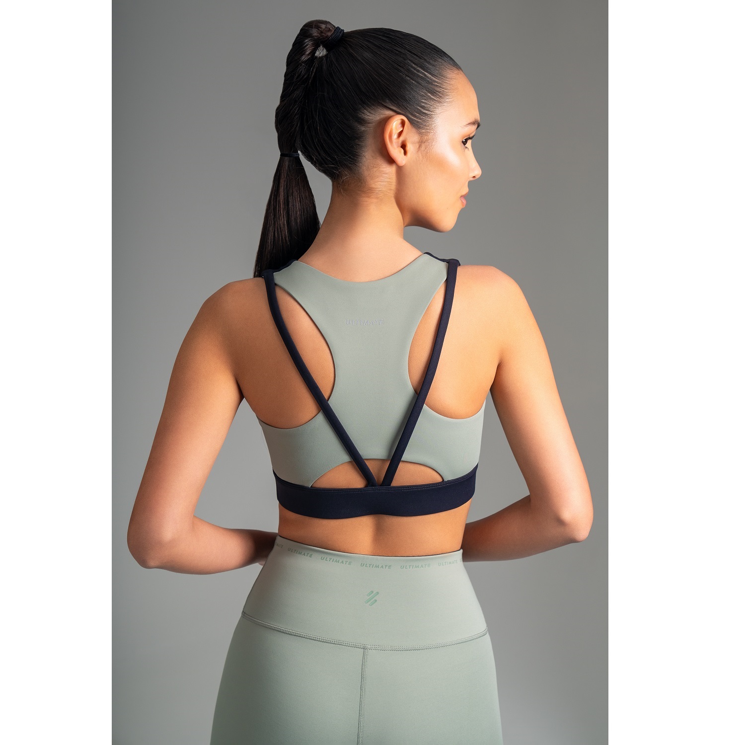 ULTIMATE BRA SPORT MUJER BLACK OLIVE - 5