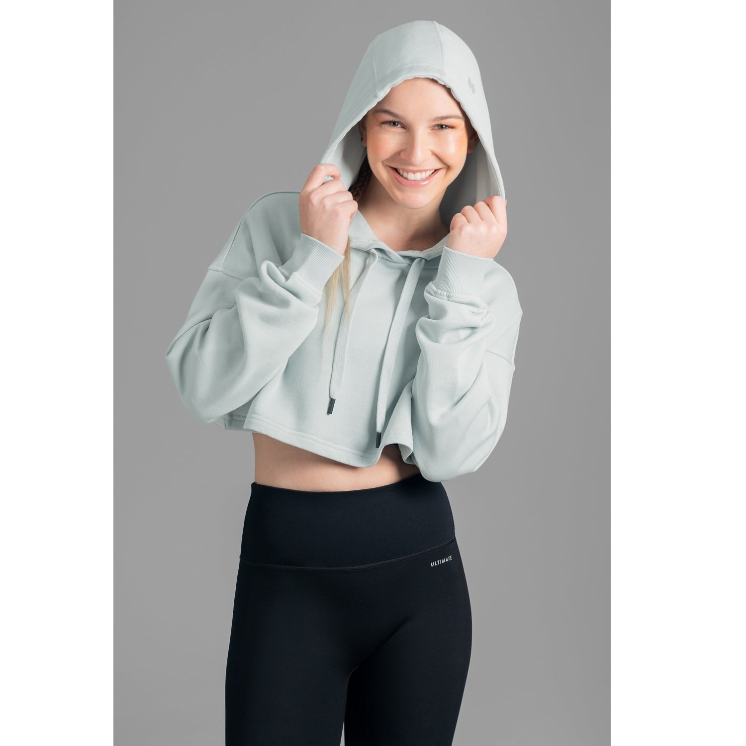 ULTIMATE HOODIE CROP MUJER MINT - 1