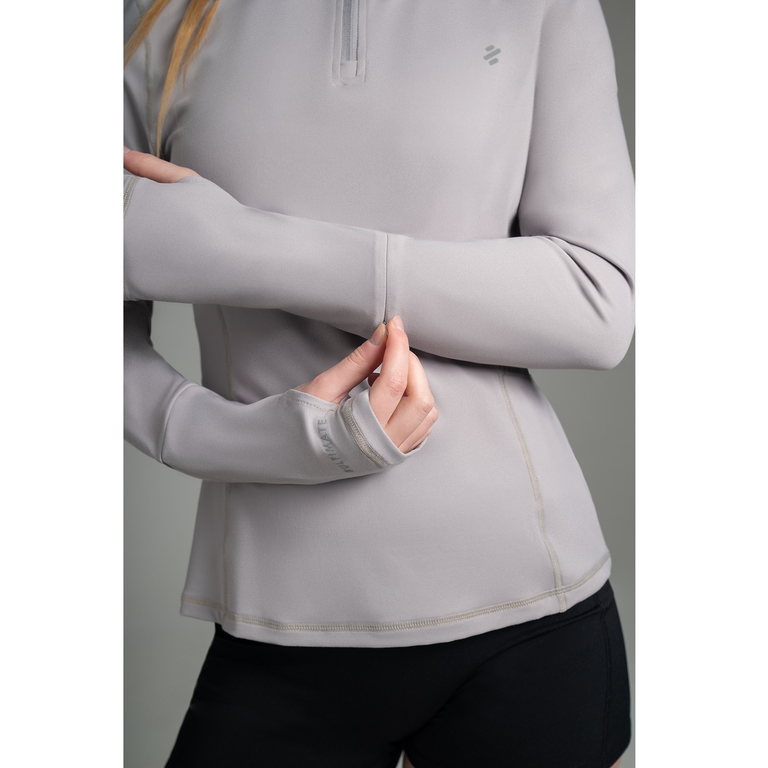 ULTIMATE MIDI ZIPPER SPORT MUJER COOL GRAY - 4