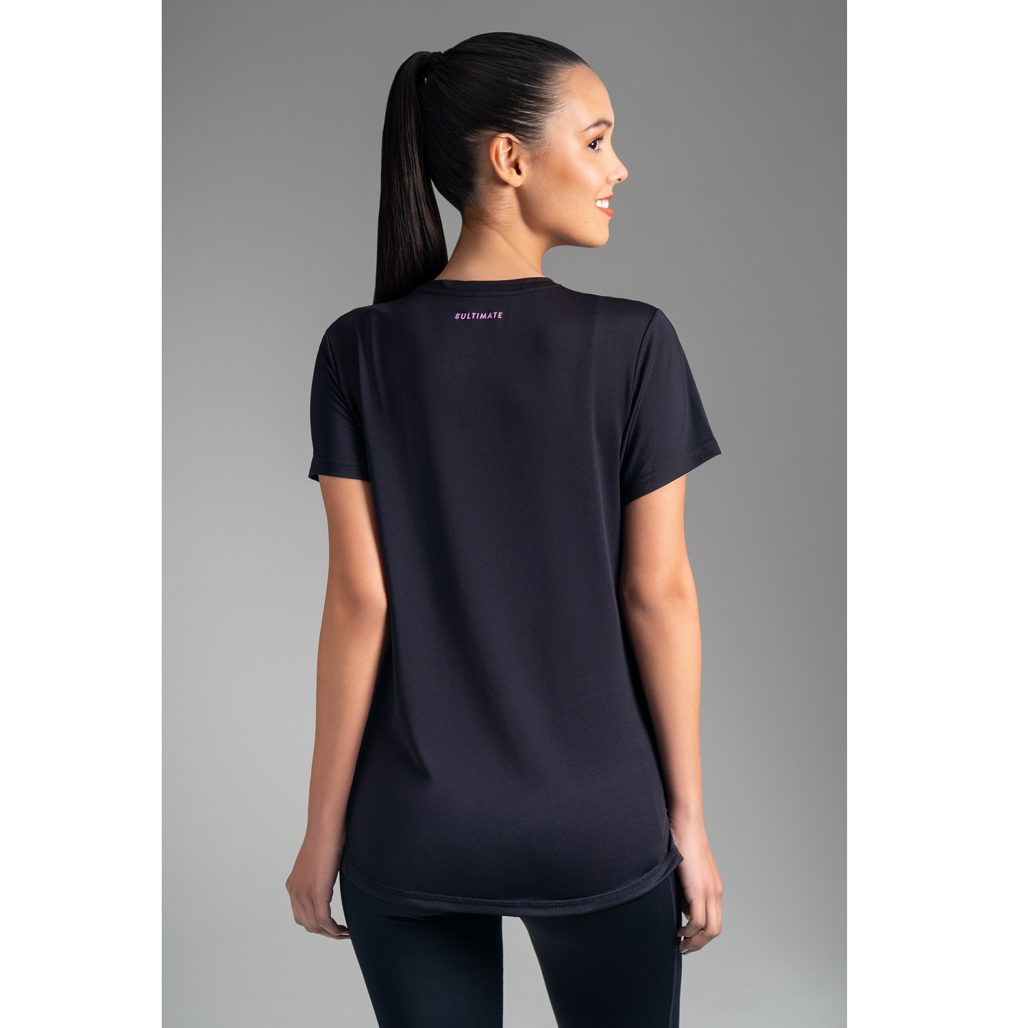ULTIMATE POLERA MC SPORT MUJER BLACK - 2