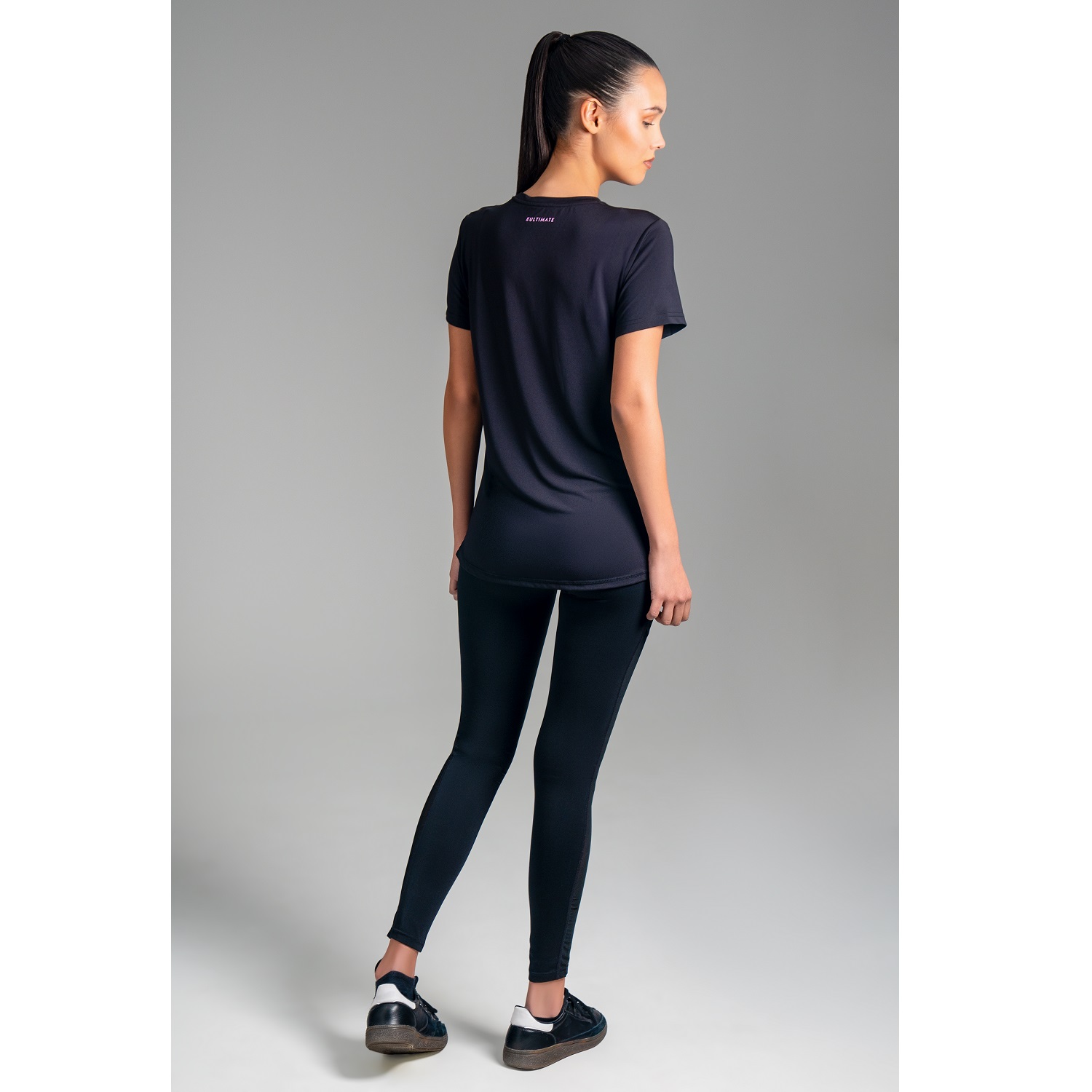 ULTIMATE POLERA MC SPORT MUJER BLACK - 4