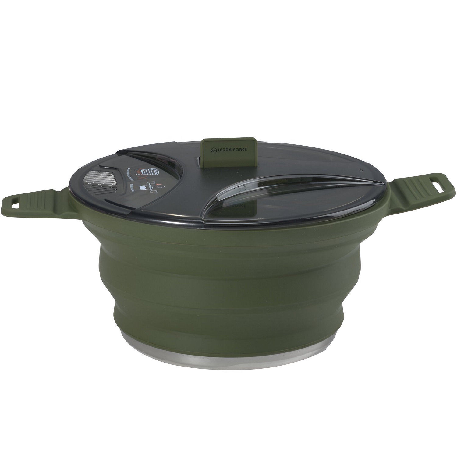 OLLA SILICONA PLEGABLE 2,4L - CAMPING MILITAR - 7