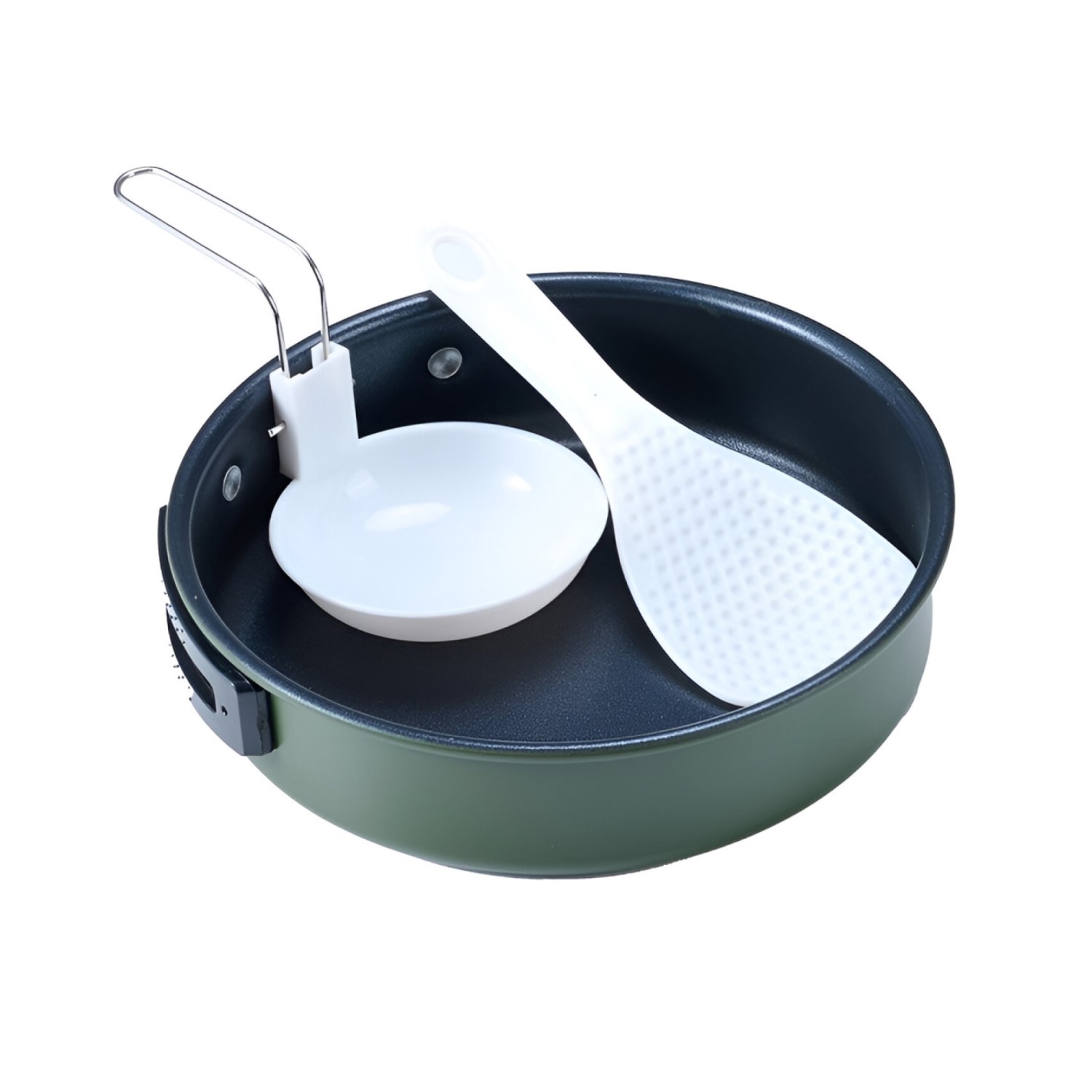 SET OLLAS ALUMINIO ANTI-ADHERENTE 2 PIEZAS VERDE MILITAR - 3