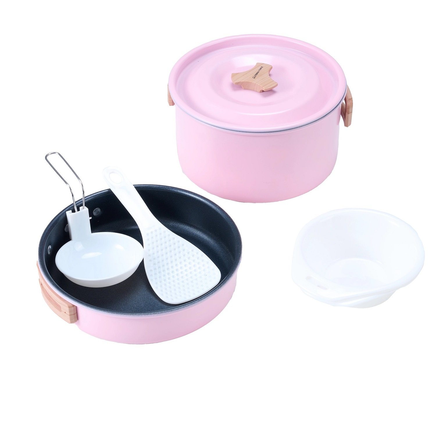 SET OLLAS ALUMINIO ANTI-ADHERENTE 2 PIEZAS ROSADO - 1