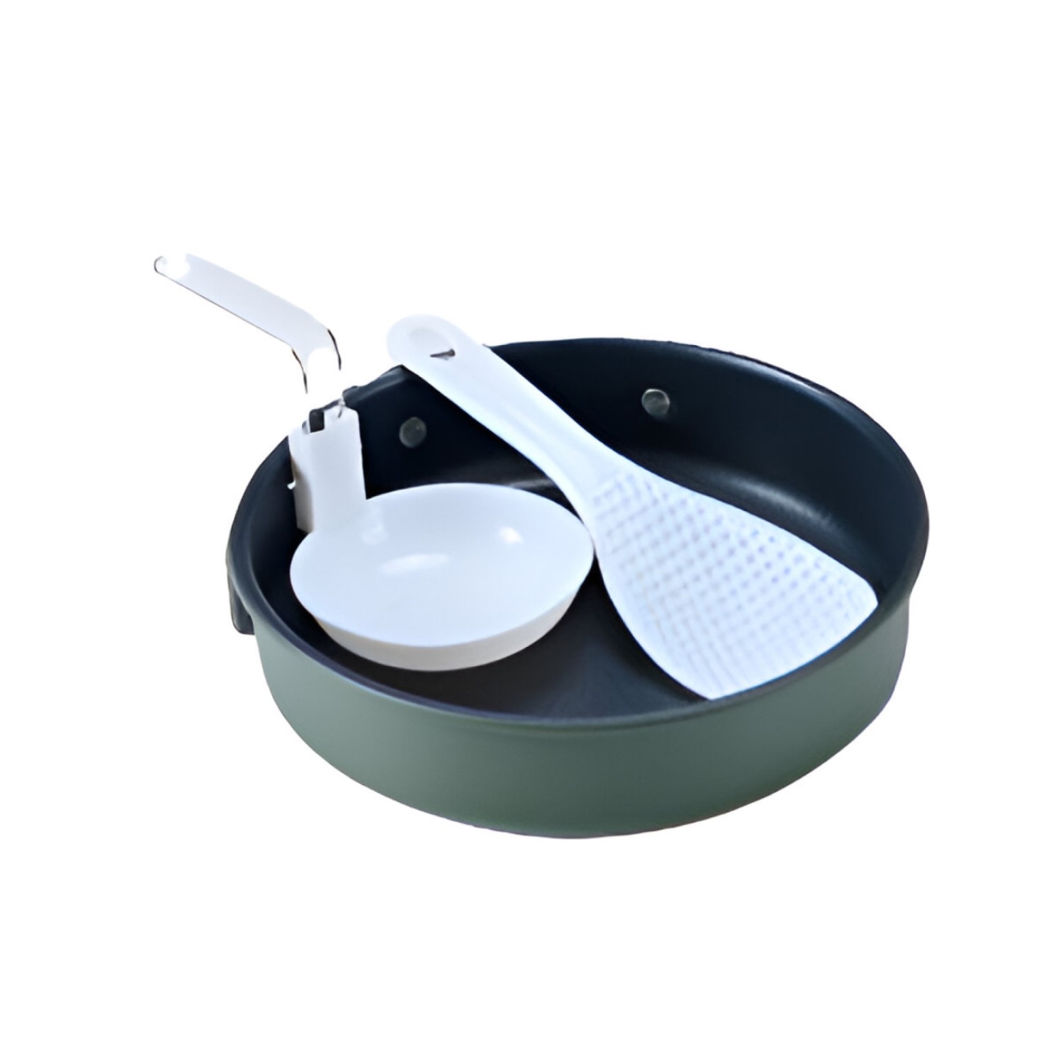 SET OLLAS ALUMINIO ANTI-ADHERENTE 3 PIEZAS VERDE MILITAR - 4