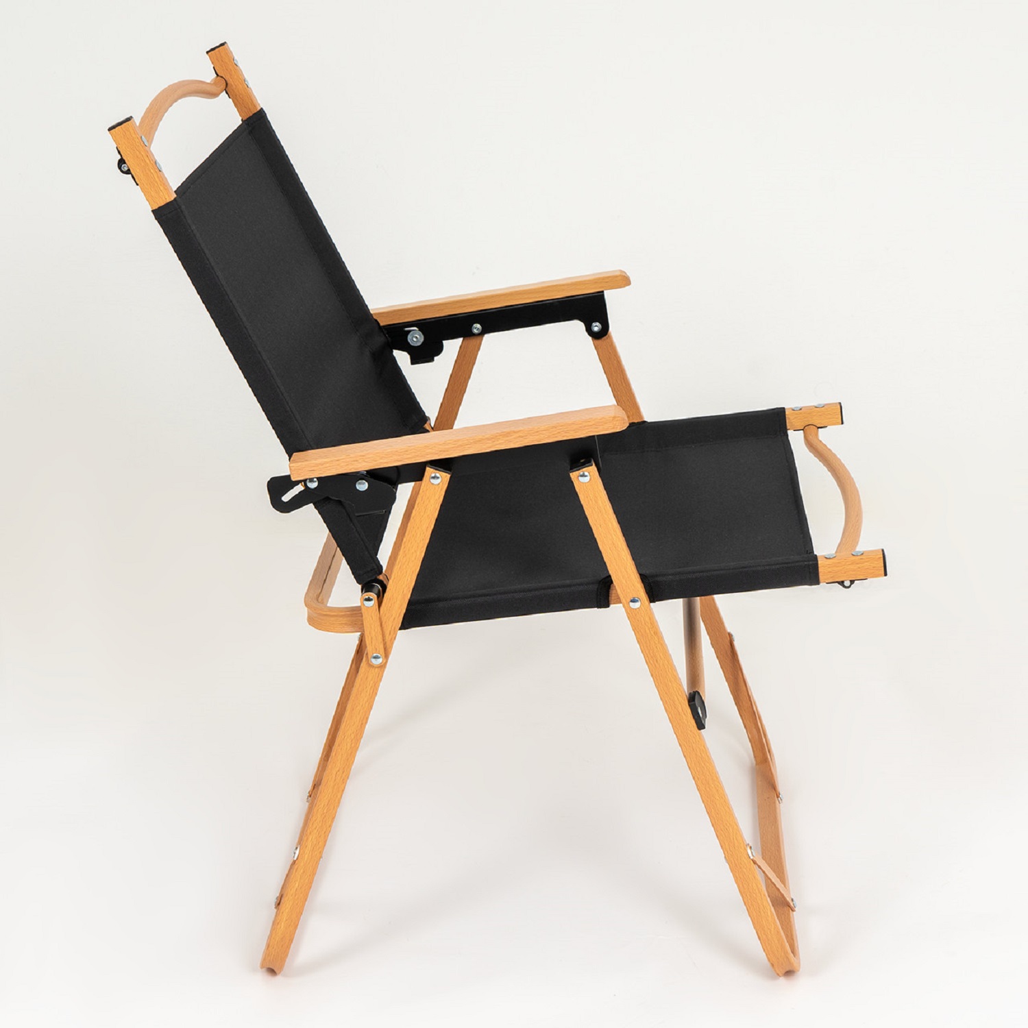 SILLA PLEGABLE CAMPING RECLINABLE COLBÚN - EN COLOR NEGRO - 2