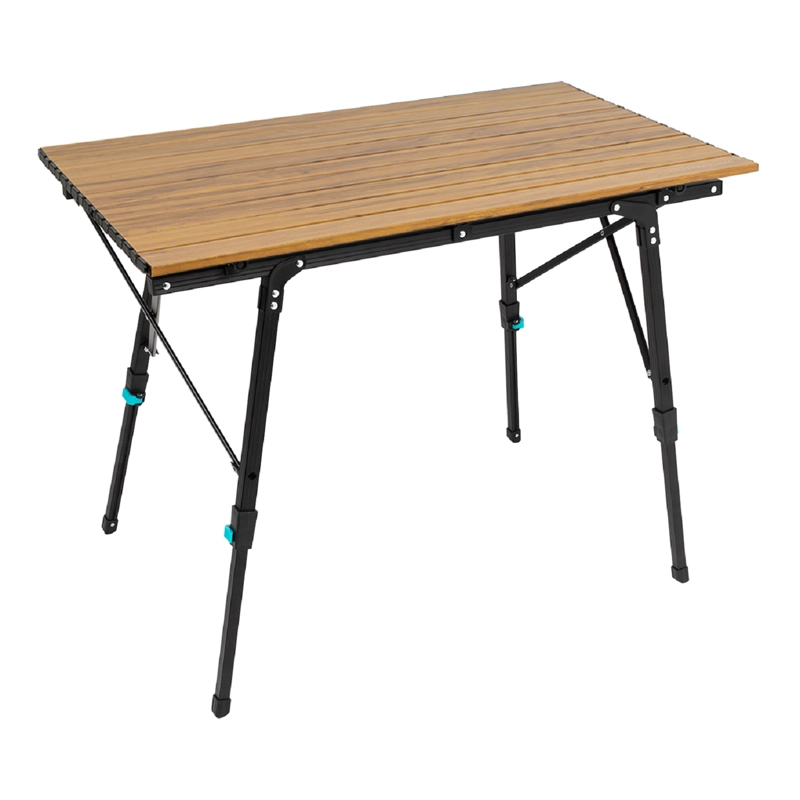 MESA DE CAMPING ALTURA AJUSTABLE COLBUN - MARRON