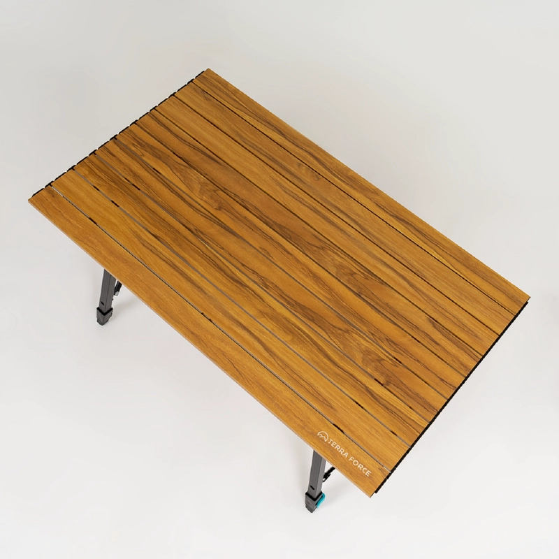 MESA DE CAMPING ALTURA AJUSTABLE COLBÚN - MARRÓN - 4