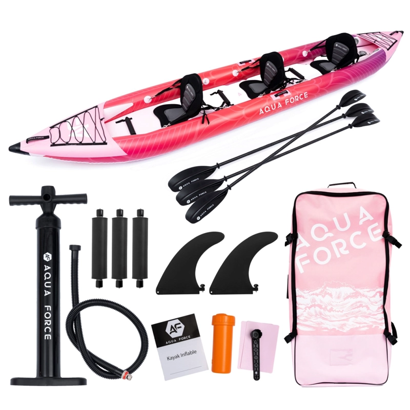 KAYAK INFLABLE DROP STITCH 3 PERSONAS 500CM AURA - 2