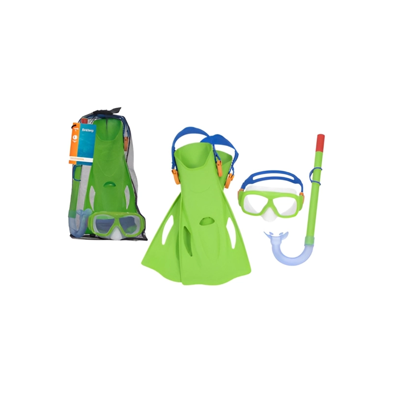 KIT DE BUCEO SNORKEL - BESTWAY COLOR VERDE - 2