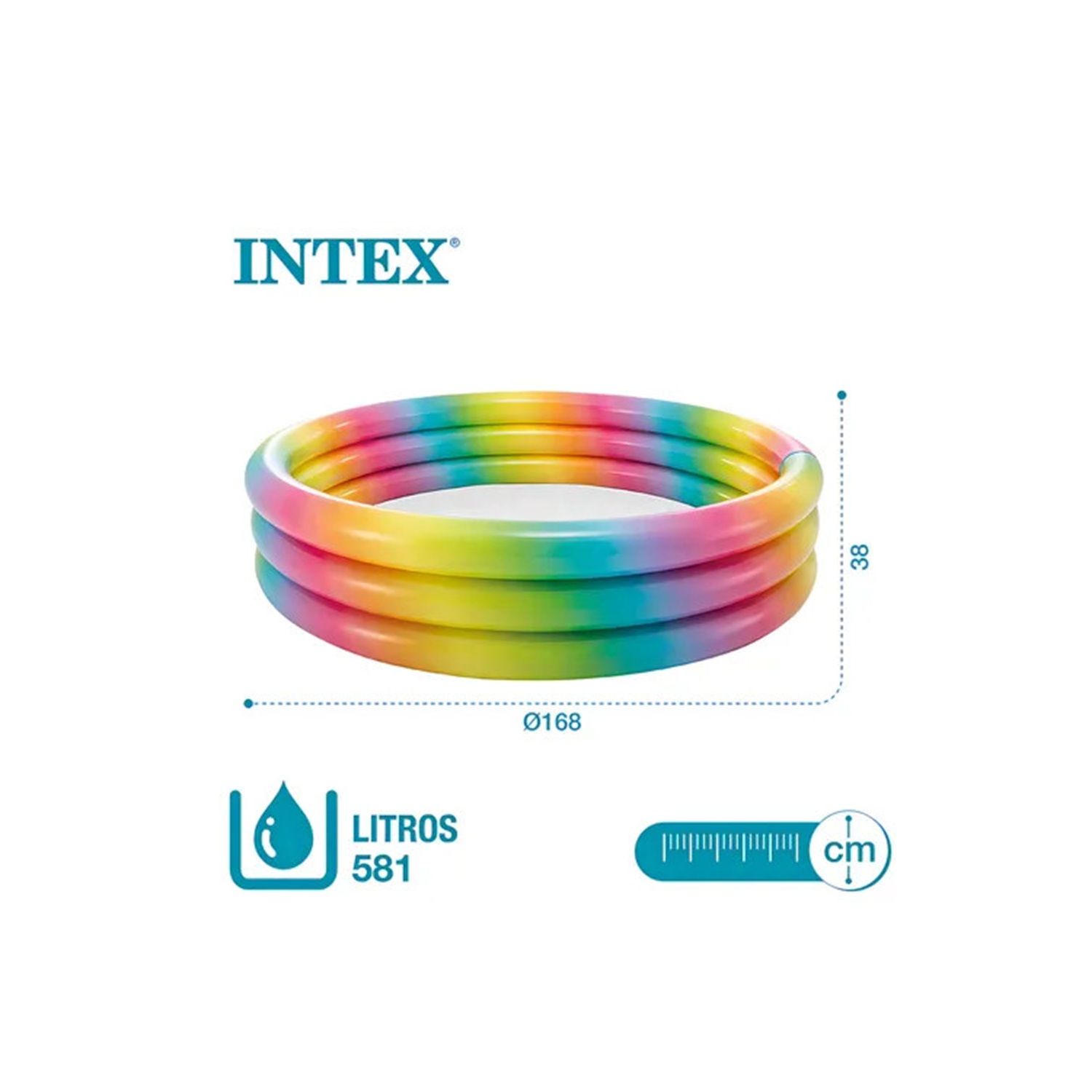 PISCINA INFLABLE REDONDA 168 X 38CM INTEX - 3