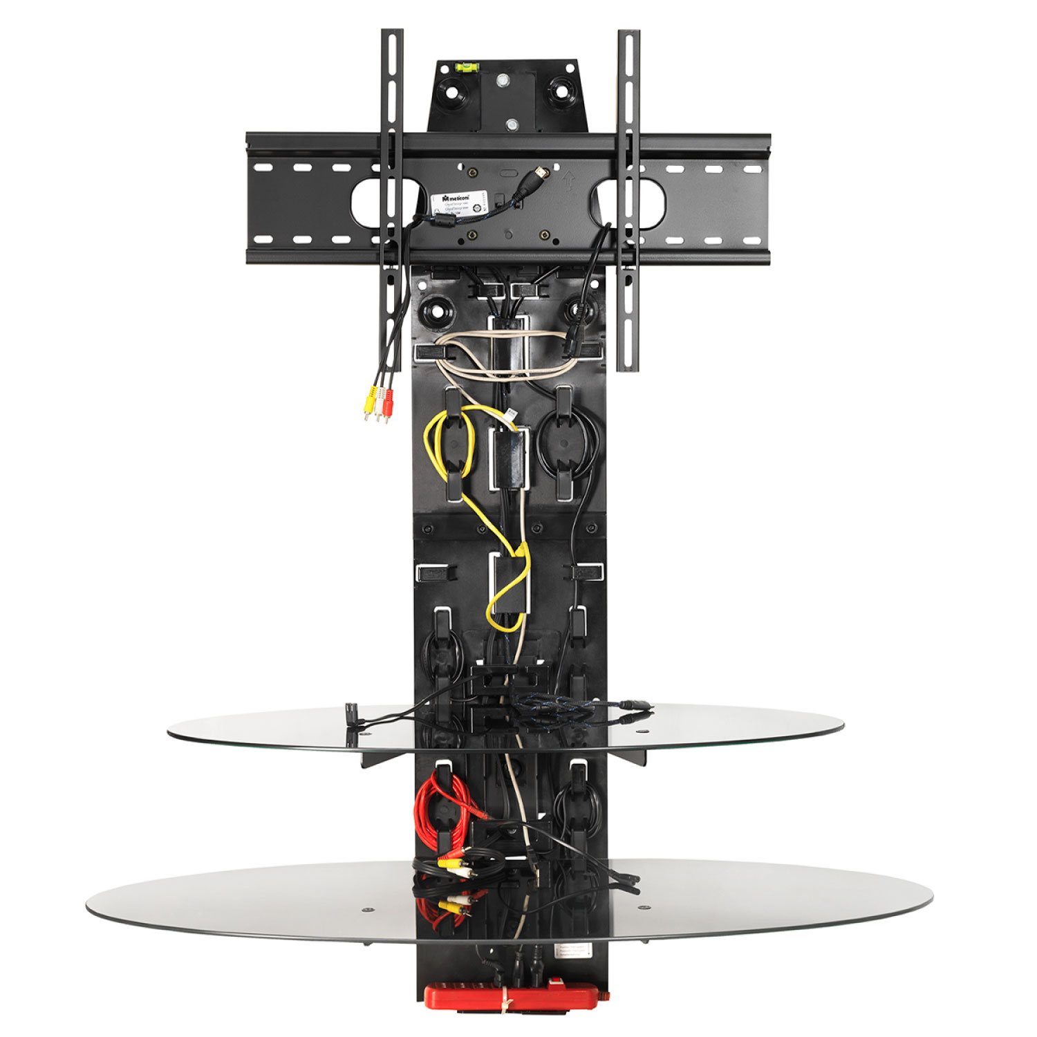 RACK TV MELICONI GHOST DESIGN 2000 METAL ROJO ITALIANO LIC RED - 2