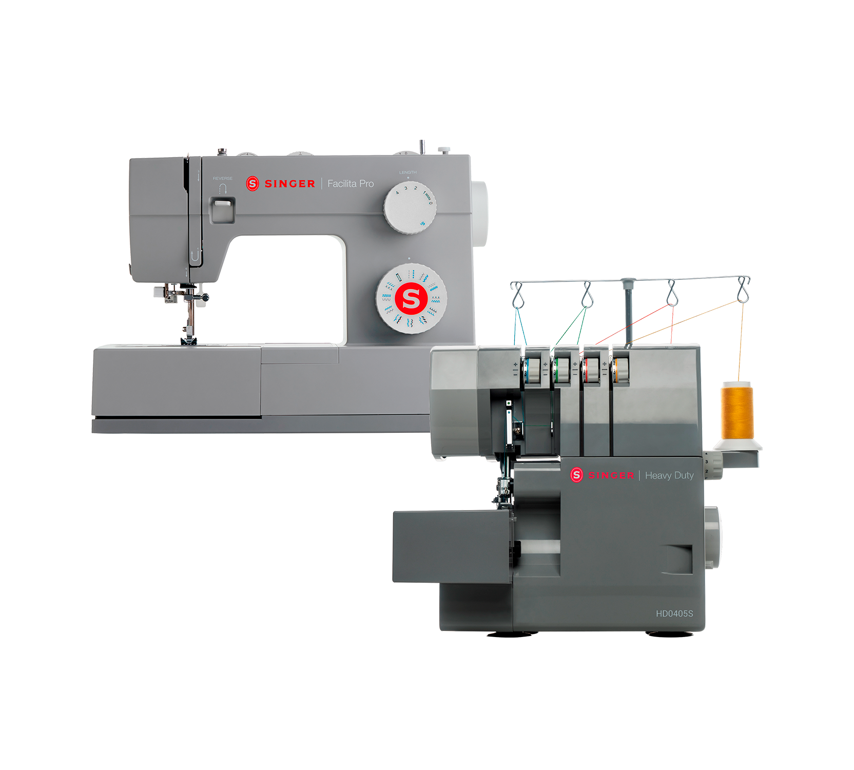 COMBO SINGER HEAVY DUTY FACILITA PRO 4423 + OVERLOCK HD0405S - 1