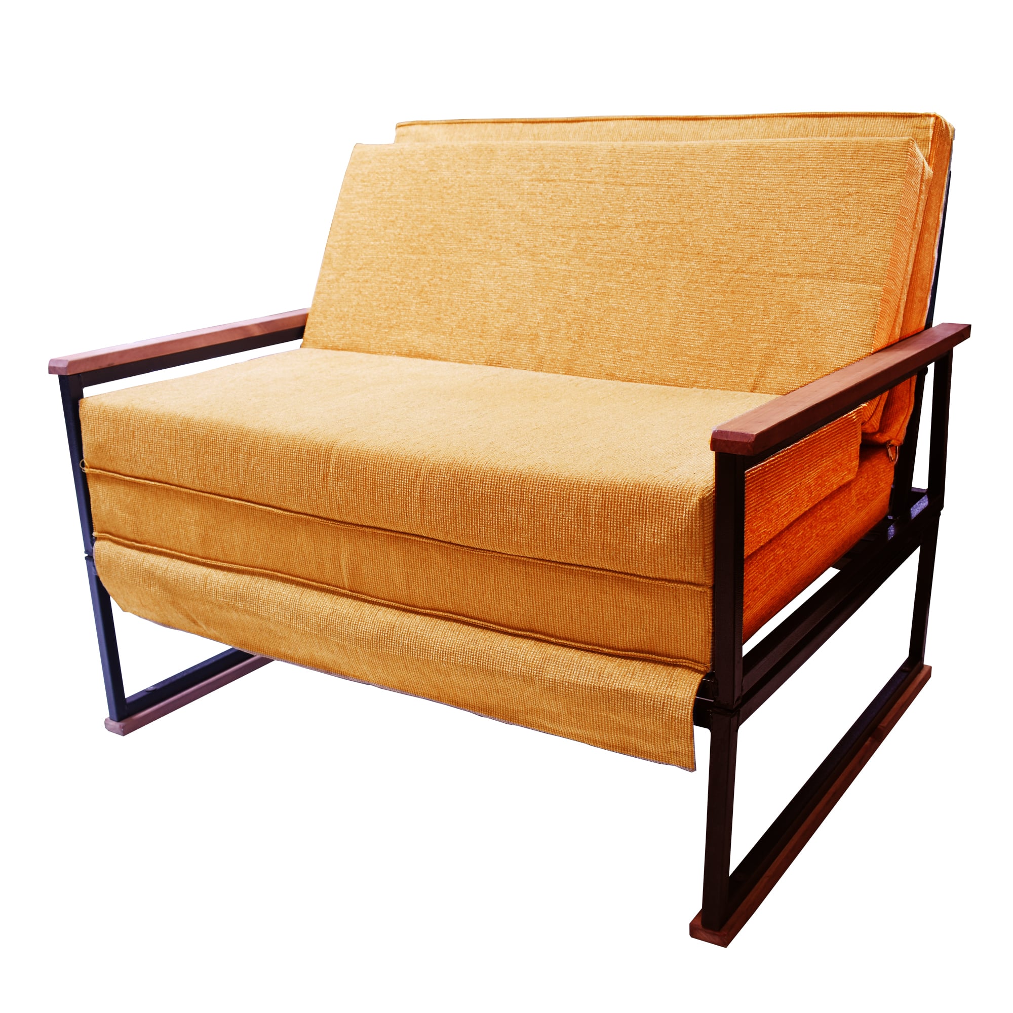 FUTON RECUTEX FOLK ACERO MOSTAZA 1 PLAZA - 2