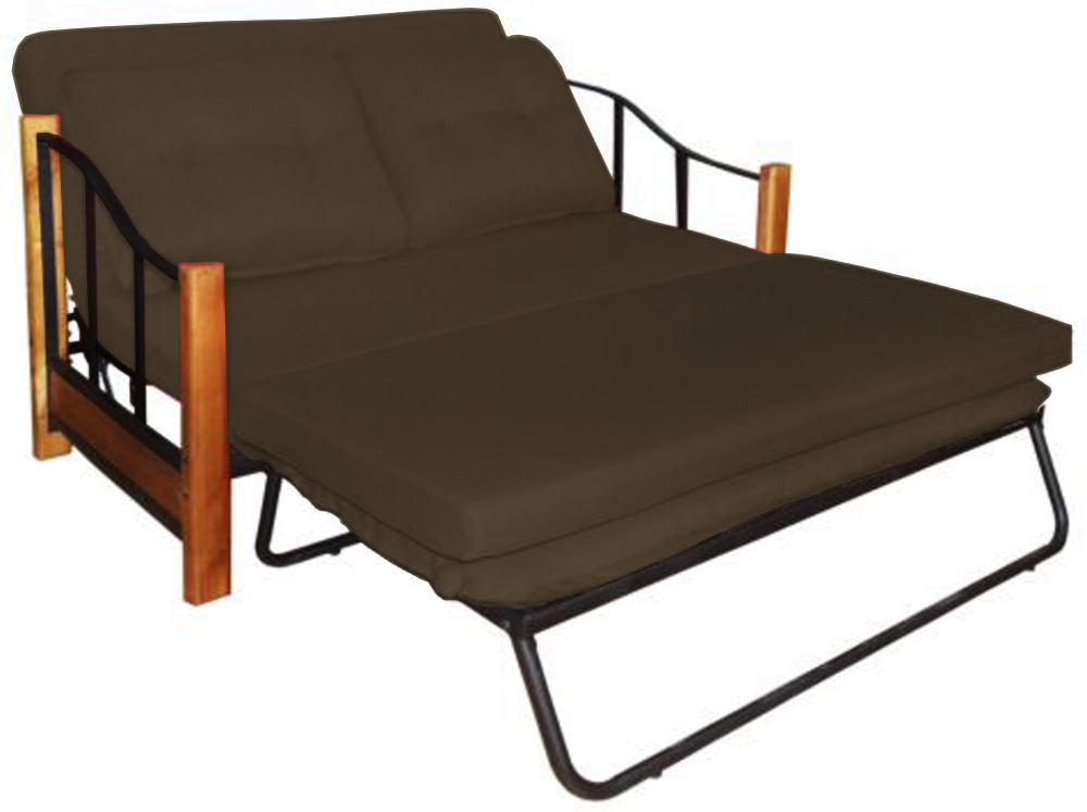 SOFA CAMA RECUTEX RANCO 2 CUERPOS ACERO CHOCOLATE - 3