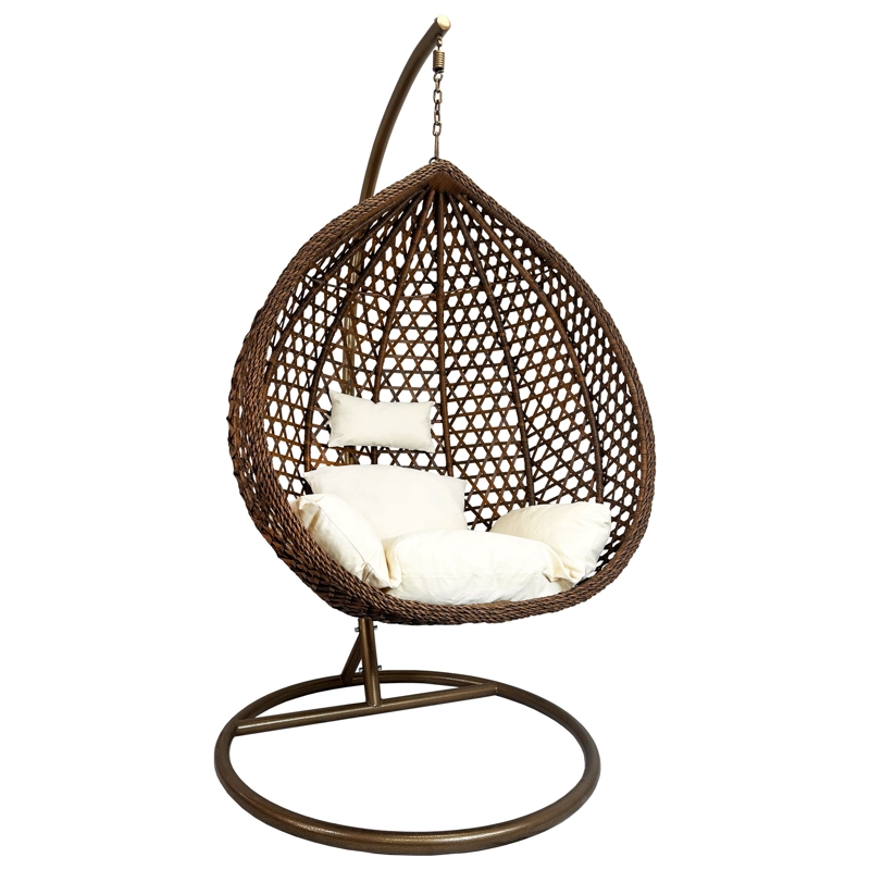 Silla Colgante Hawái M Chocolate Cojín Marfil - 2