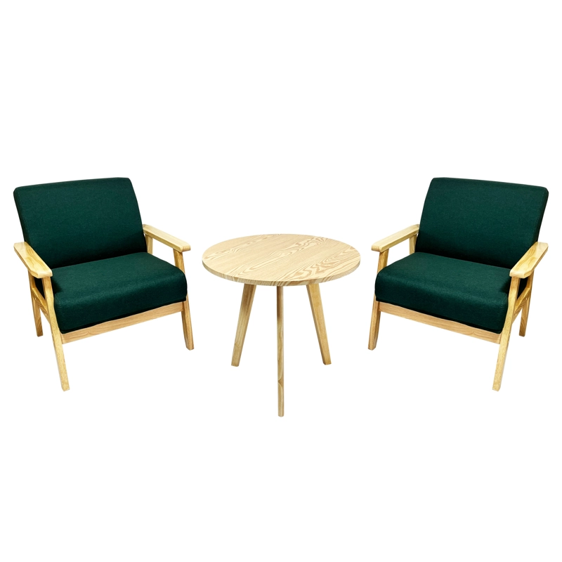 Set Poltronas + Mesa Nature Verde Esmeralda - 1