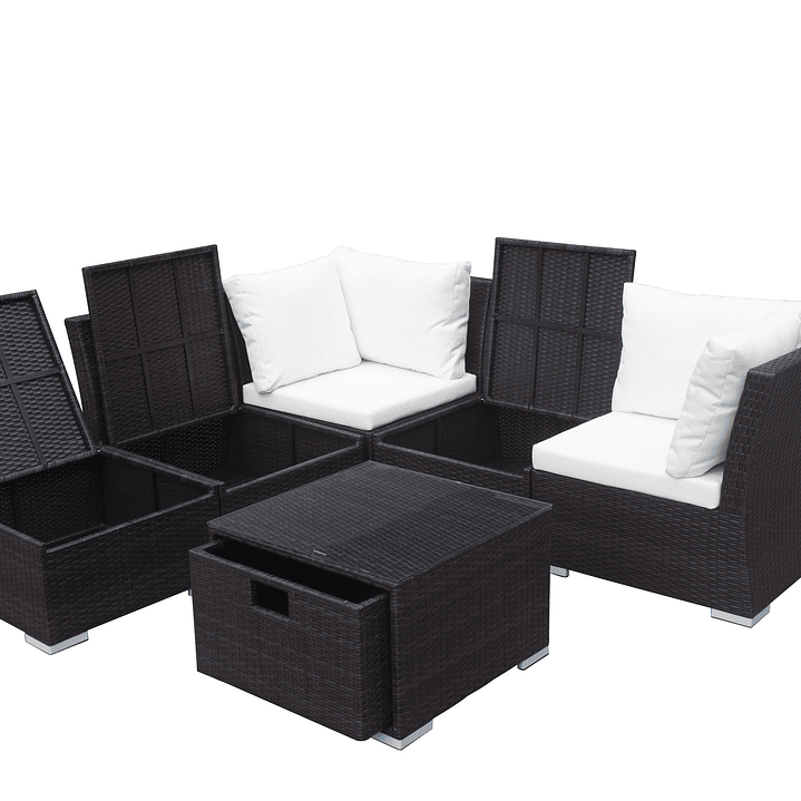 JUEGO LIVING TERRAZA FRESNO CHOCOLATE - 7
