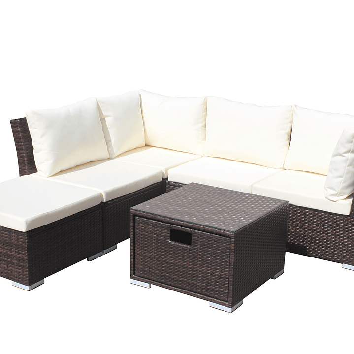 JUEGO LIVING TERRAZA FRESNO CHOCOLATE - 9