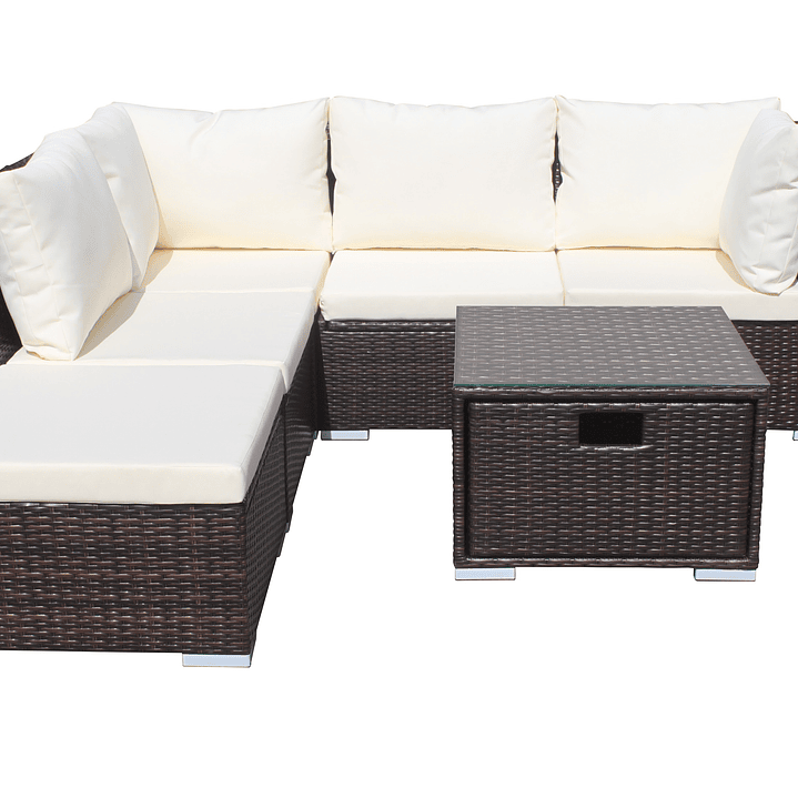 JUEGO LIVING TERRAZA FRESNO CHOCOLATE - 10