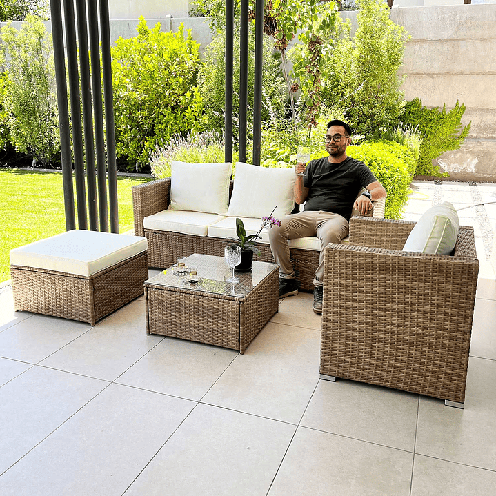 JUEGO LIVING TERRAZA ESTEFANÍA 5 PERS - 6