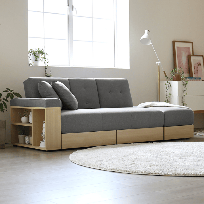 SOFÁ CAMA ELBARCO.CL ALASKA GRIS - 1