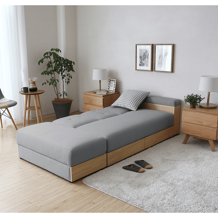SOFÁ CAMA ELBARCO.CL ALASKA GRIS - 2
