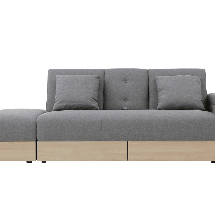 SOFÁ CAMA ELBARCO.CL ALASKA GRIS - 3