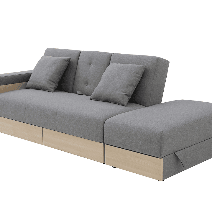 SOFÁ CAMA ELBARCO.CL ALASKA GRIS - 5