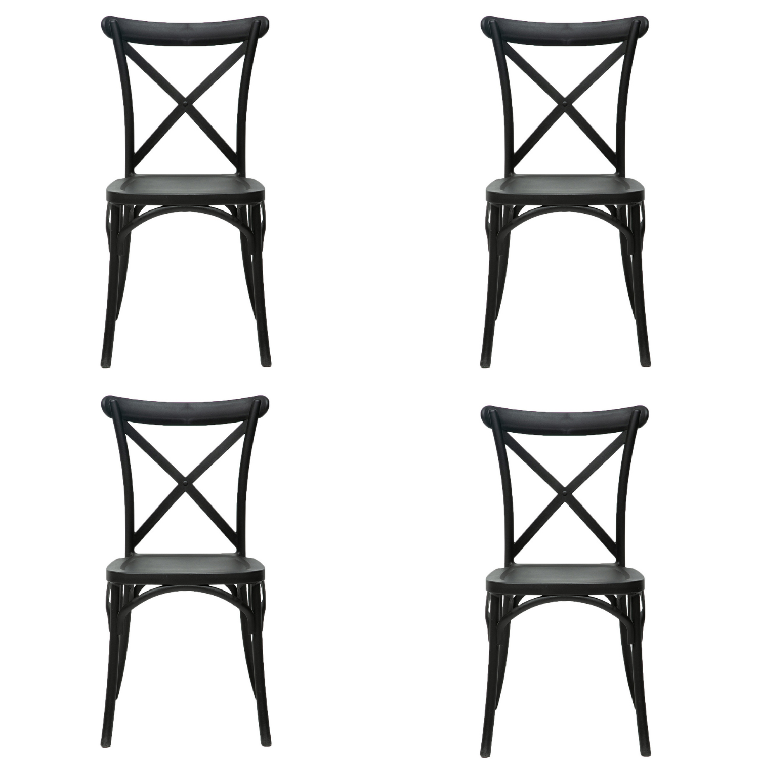 SILLA ELBARCO.CL RETRO NEGRA PACK 4 UNIDADES - 1