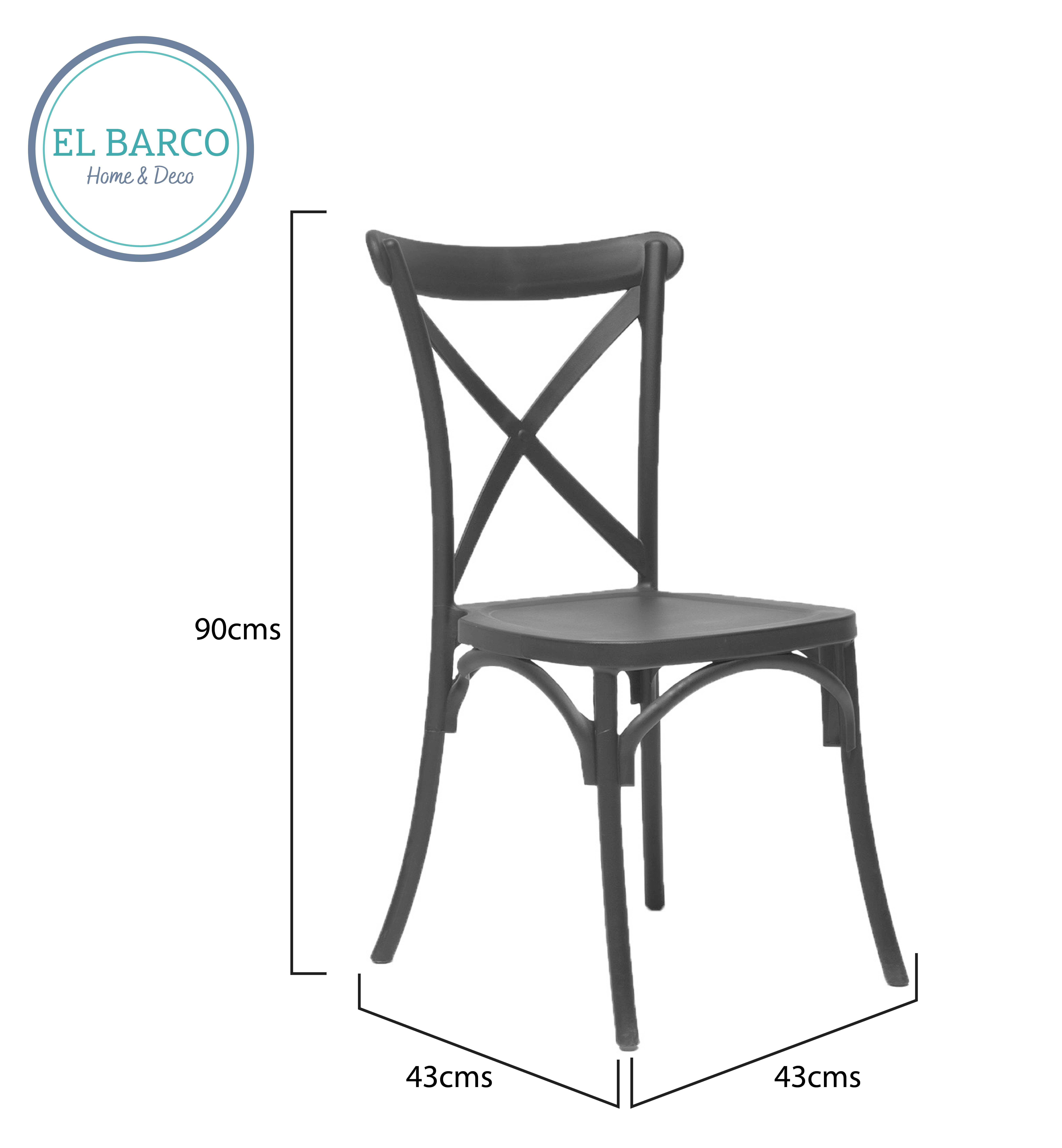 SILLA ELBARCO.CL RETRO NEGRA PACK 4 UNIDADES - 4