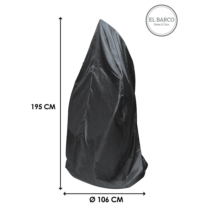 FUNDA PROTECTORA SILLA COLGANTE ELBARCO.CL PROT/M-L NEGRO WATERPROOF + UV - 5