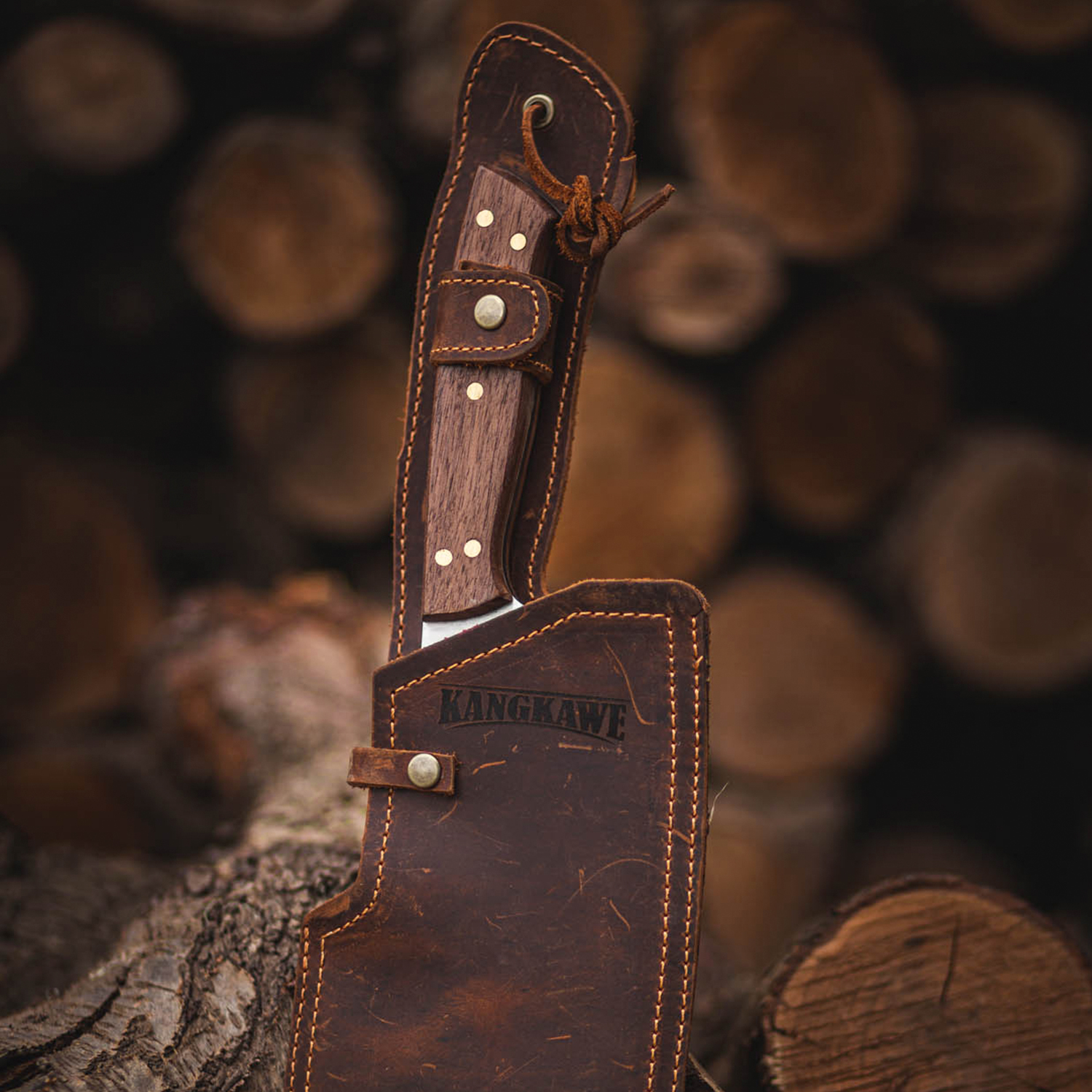 MACHETE 7' PARRILLERO RIÑIHUE CON FUNDA DE CUERO CAFÉ - 3