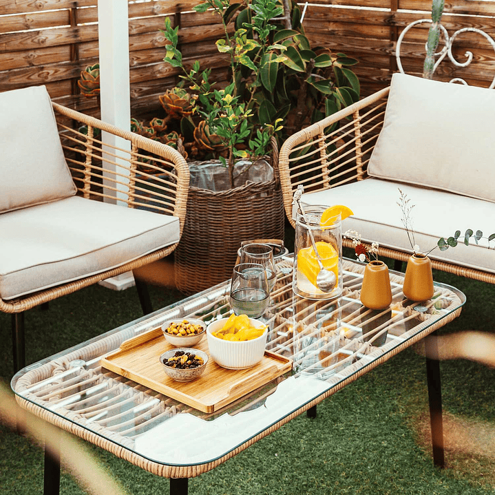 JUEGO LIVING ELBARCO.CL BALI20M TERRAZA BALI COJÍN MARFIL 4 PERSONAS - 3
