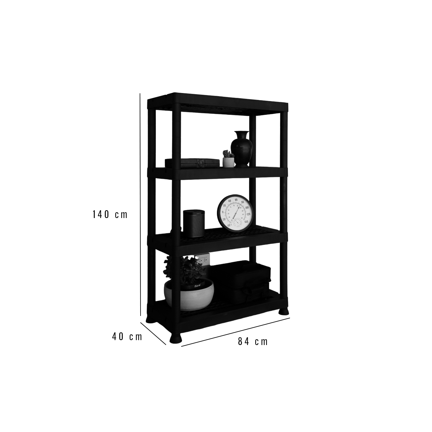 ESTANTE PLÁSTICO X-TREME 4 REPISAS 84X40X140CM - 7