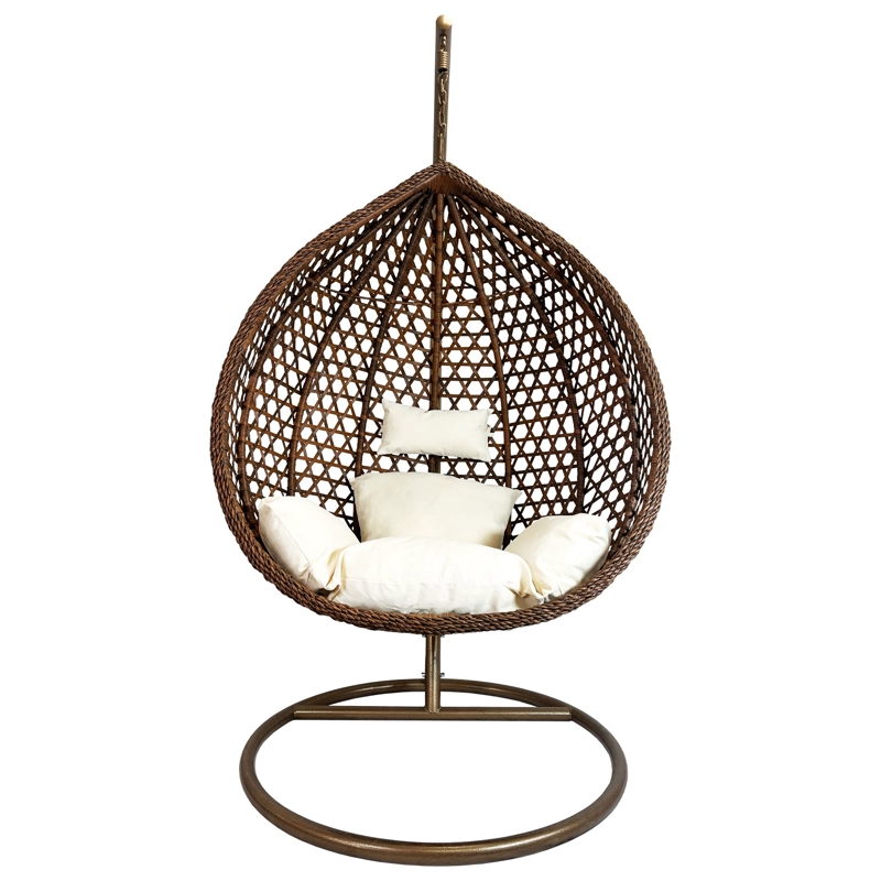 Silla Colgante Hawái L Chocolate Cojín Marfil - 4