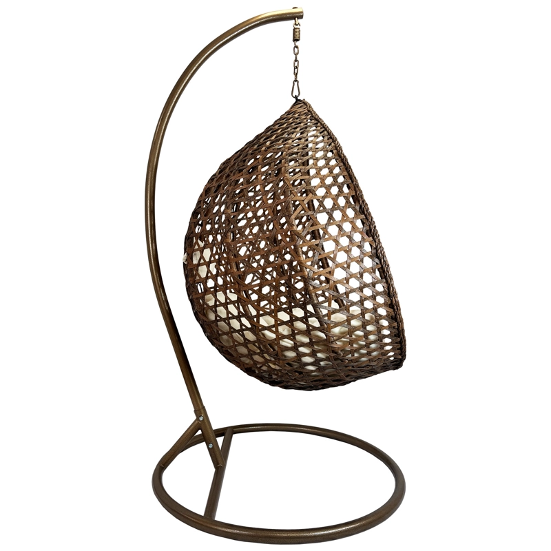 Silla Colgante Hawái L Chocolate Cojín Marfil - 5